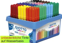 Gruppen-Set GIOTTO Turbo Maxi Fasermaler, Spitze 5 mm, 108-tlg.