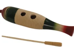 Guiro farbig, aus Holz, 30 cm