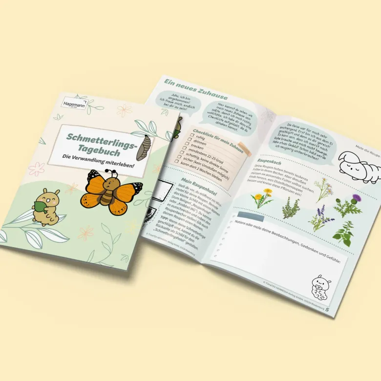 Hagemann Schmetterlings-Tagebuch A5, 36 Seiten