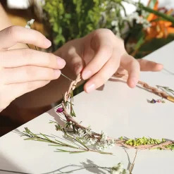 Halskette für Blumen aus Leder, 62 cm