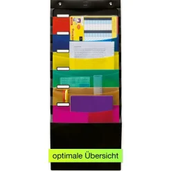 Hänge-Orga-Mappe für A4, 6 Fächer, schwarz
