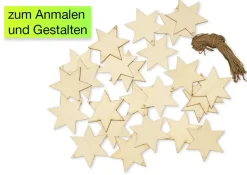 Holzanhänger "Stern", 24 Stück
