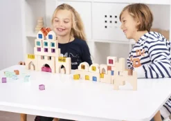 Holzbaukasten "Meine Regenbogenstadt", 24-tlg.