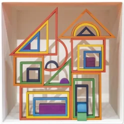 Holzbausteine "Architektur", farbig, 28-tlg.