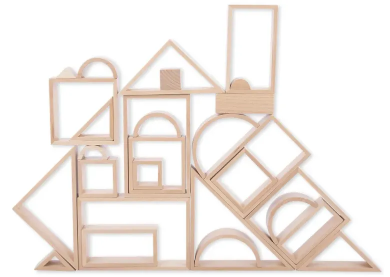 Holzbausteine "Architektur", naturbelassen, 28-tlg.