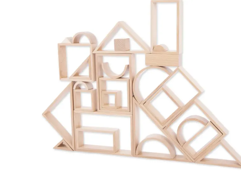Holzbausteine "Architektur", naturbelassen, 28-tlg.