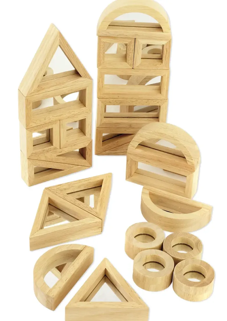 Holzbausteine "Spiegel", 24-tlg.