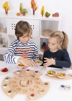 Holz-Funkelsteine "Regenbogen" für Jahreszeiten-Kreis, 13-tlg.