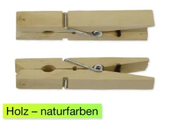 Holz-Klammern 70 mm natur, 50 Stück