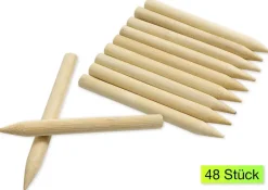 Holzstäbchen für Kratzpapier, 48-tlg.