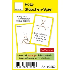 Holz-Stäbchen-Spiel im Etui