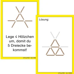 Holz-Stäbchen-Spiel im Etui