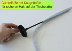 Hygiene-Schutzaufsteller Basic T-Form, 3-fache Trennwand