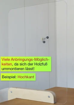 Hygiene-Schutzwand Flexaform für Tische, transparent