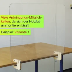 Hygiene-Schutzwand Limes für Tische, transparent