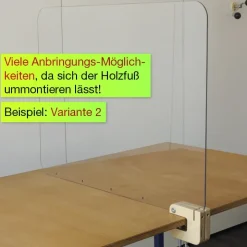 Hygiene-Schutzwand Limes für Tische, transparent