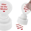 Individual-Siebdruck-Stempel, rund, 25 mm ø, rot