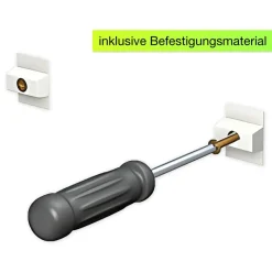 Info-Leiste mit Befestigungs-Material, 100 cm, weiß
