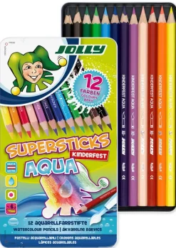 JOLLY Supersticks AQUA im Metall-Etui, 12-tlg.