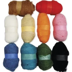 Kardierte Wolle, 10x 25 g