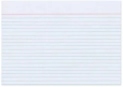 Karteikarten A5, weiß, liniert, 100 Stück
