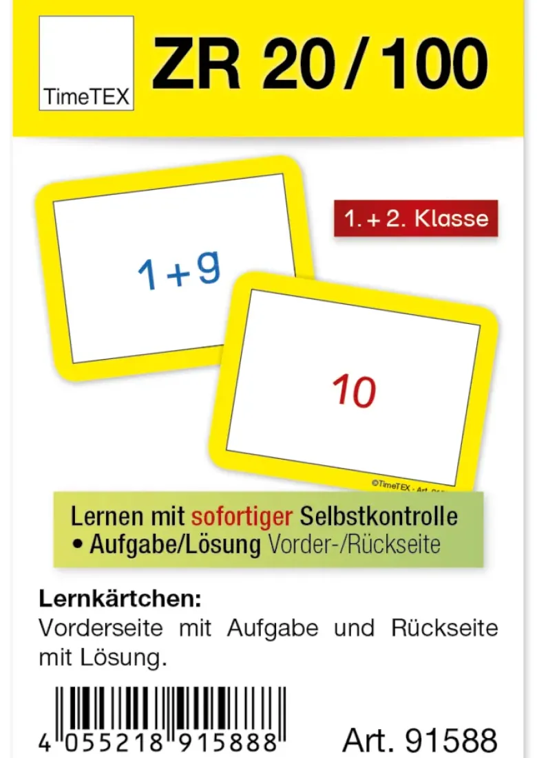 Kartenspiel für Papp-Computer, Zahlenraum bis 20/Zahlenraum bis 100