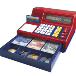 Kasse mit Taschenrechner