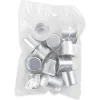 Kerzenhalter aus Metall, silbern, 12 Stück