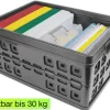 Klappbox aus Kunststoff, ca. 46 Liter, bis 30 kg, anthrazit