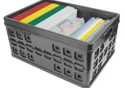 Klappbox aus Kunststoff, ca. 46 Liter, bis 30 kg, anthrazit