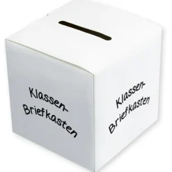 Klassen-Briefkasten weiß, mit Schlitz zum Einstecken