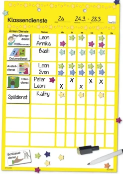 Klassendienst-Tafel, magnetisch