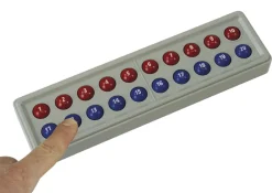 Klassensatz ABACO für 20-er Zahlenraum, rot-blau mit Zahlen, 24-tlg., in Box