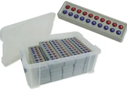 Klassensatz ABACO für 20-er Zahlenraum, rot-blau mit Zahlen, 24-tlg., in Box
