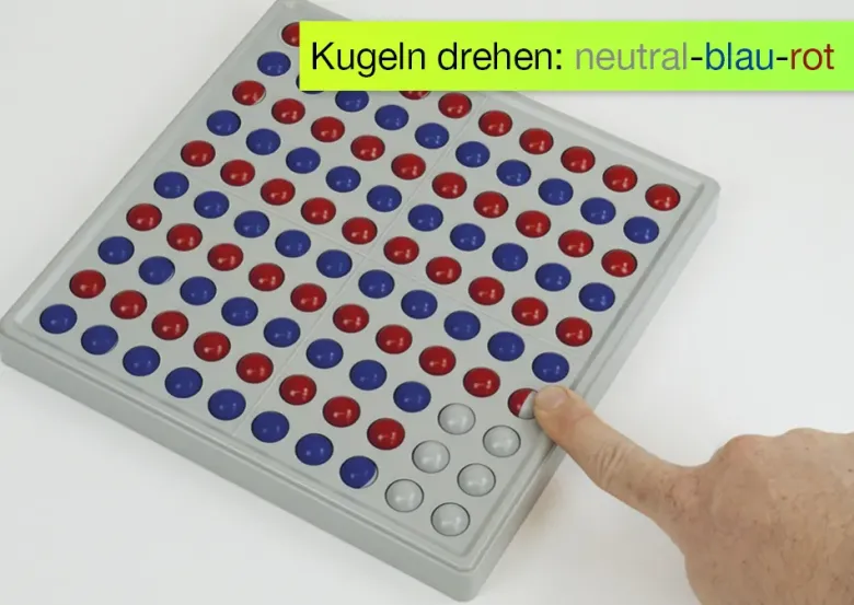 Klassensatz ABACO für 100-er Zahlenraum, rot-blau, 8-tlg., in Box