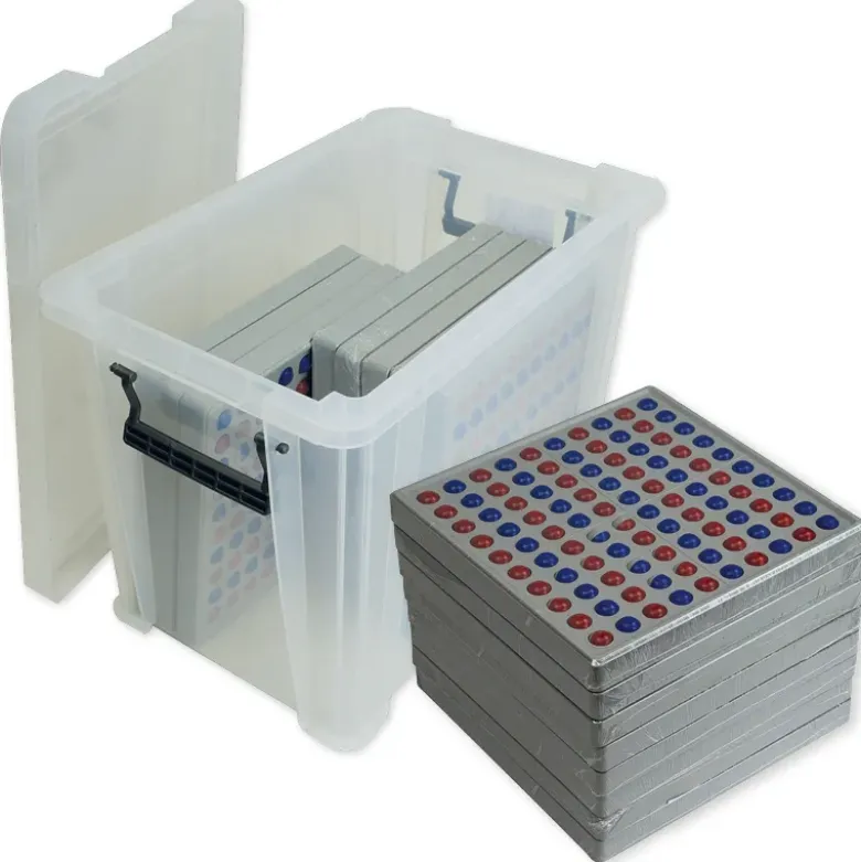 Klassensatz ABACO für 100-er Zahlenraum, rot-blau, 8-tlg., in Box