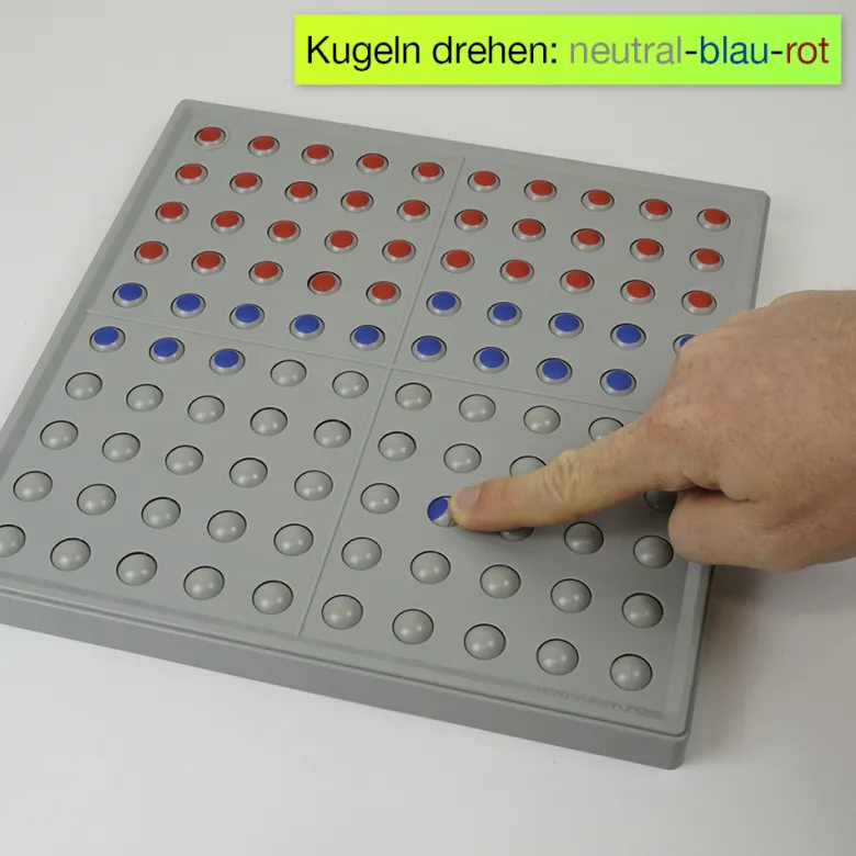 Klassensatz ABACO tricolor für 100-er Zahlenraum, rot-blau-grau, 8-tlg., in Box