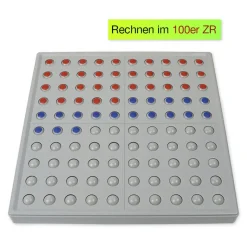 Klassensatz ABACO tricolor für 100-er Zahlenraum, rot-blau-grau, 8-tlg., in Box