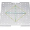 Klassensatz Geometrie-Brett einseitig (11x11 Stifte), 12 Stück in Box, 23x23 cm, transparent