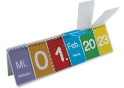 Klassensatz Klappen-Flipchart aus Pappe, Kalender, 24-tlg., in Box