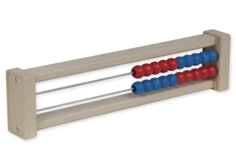 Klassensatz Rechenrahmen für 20-er Zahlenraum rot/blau, gerade Seitenteile, 25-tlg. in Box