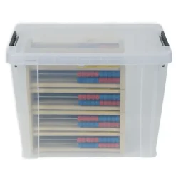 Klassensatz Rechenrahmen für 20-er Zahlenraum rot/blau, gerade Seitenteile, 25-tlg. in Box