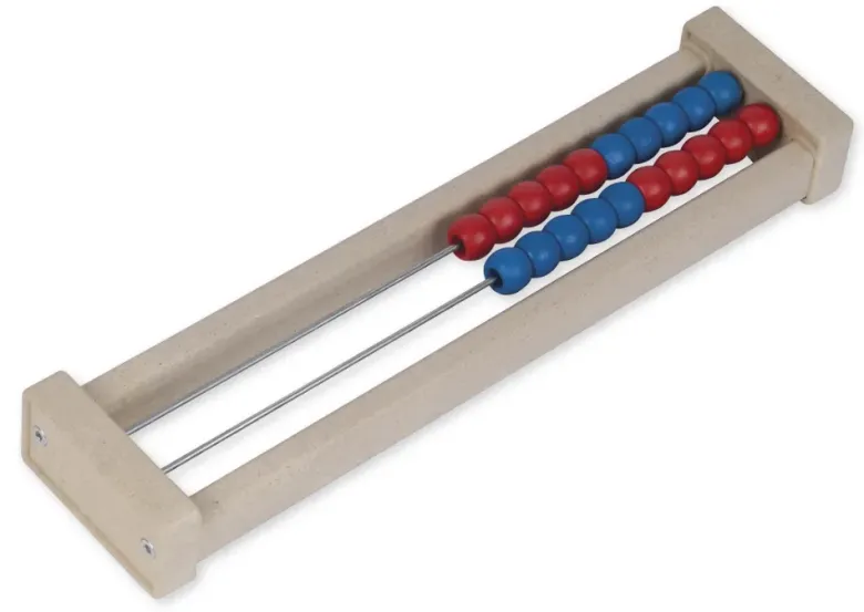 Klassensatz Rechenrahmen für 20-er Zahlenraum rot/blau, gerade Seitenteile, 25-tlg. in Box