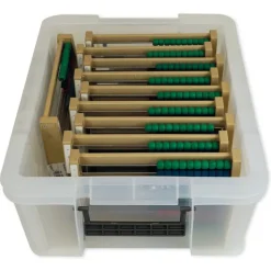 Klassensatz Rechenrahmen Montessori 7-stellig, 10-tlg., in Stapel-Box 