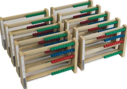 Klassensatz Rechenrahmen Montessori 7-stellig, 10-tlg., in Stapel-Box 