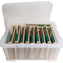 Klassensatz Rechenrahmen Montessori 4-stellig, 10-tlg., in Stapel-Box 