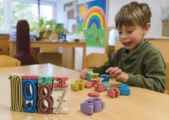 Klassensatz Stapel-Zahlen Montessori-Farben, 8-tlg., in Stapel-Box "Montessori Premium"