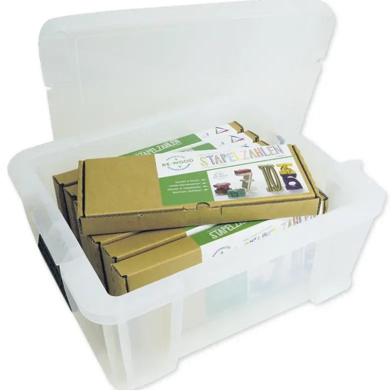 Klassensatz Stapel-Zahlen Montessori-Farben, 8-tlg., in Stapel-Box "Montessori Premium"