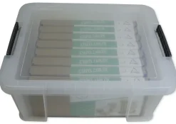 Klassensatz Stapel-Zahlen naturfarben, 8-tlg., in Stapel-Box
