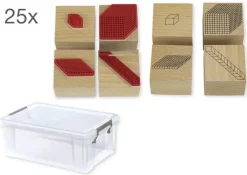 Klassensatz Stempel "Dienes Dezimalsystem" aus Holz, 100-tlg., in Box